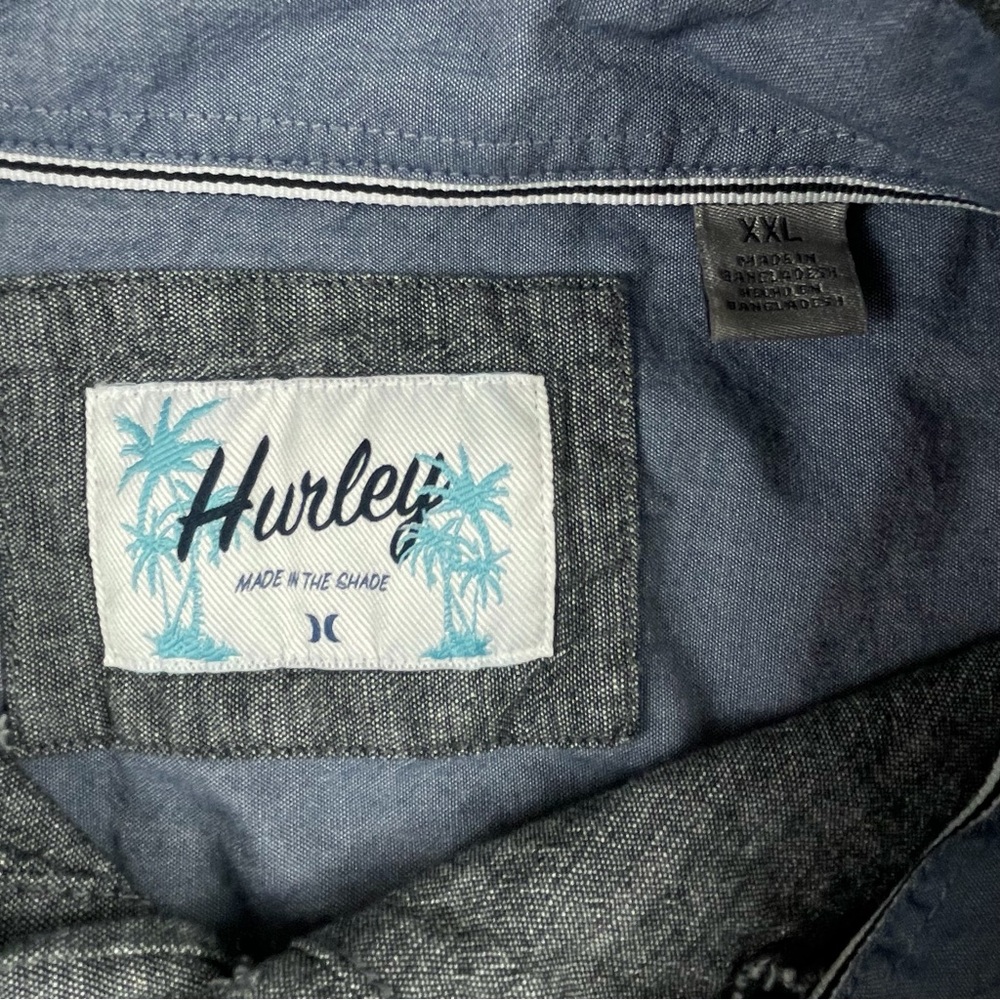 Men's Hurley‎ 100% Cotton Short Sleeve Button Down XXL - Picture 4 of 9